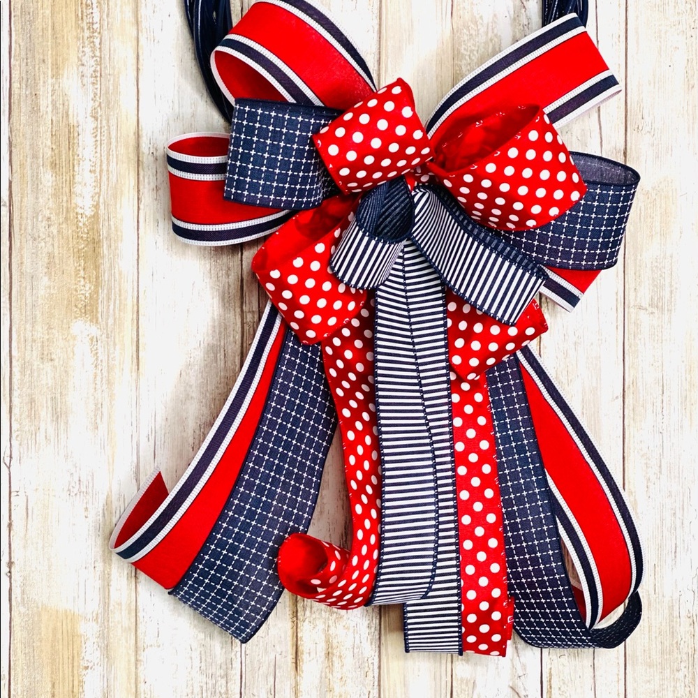 Patriotic Bow, Wreath Bow Mailbox Bow